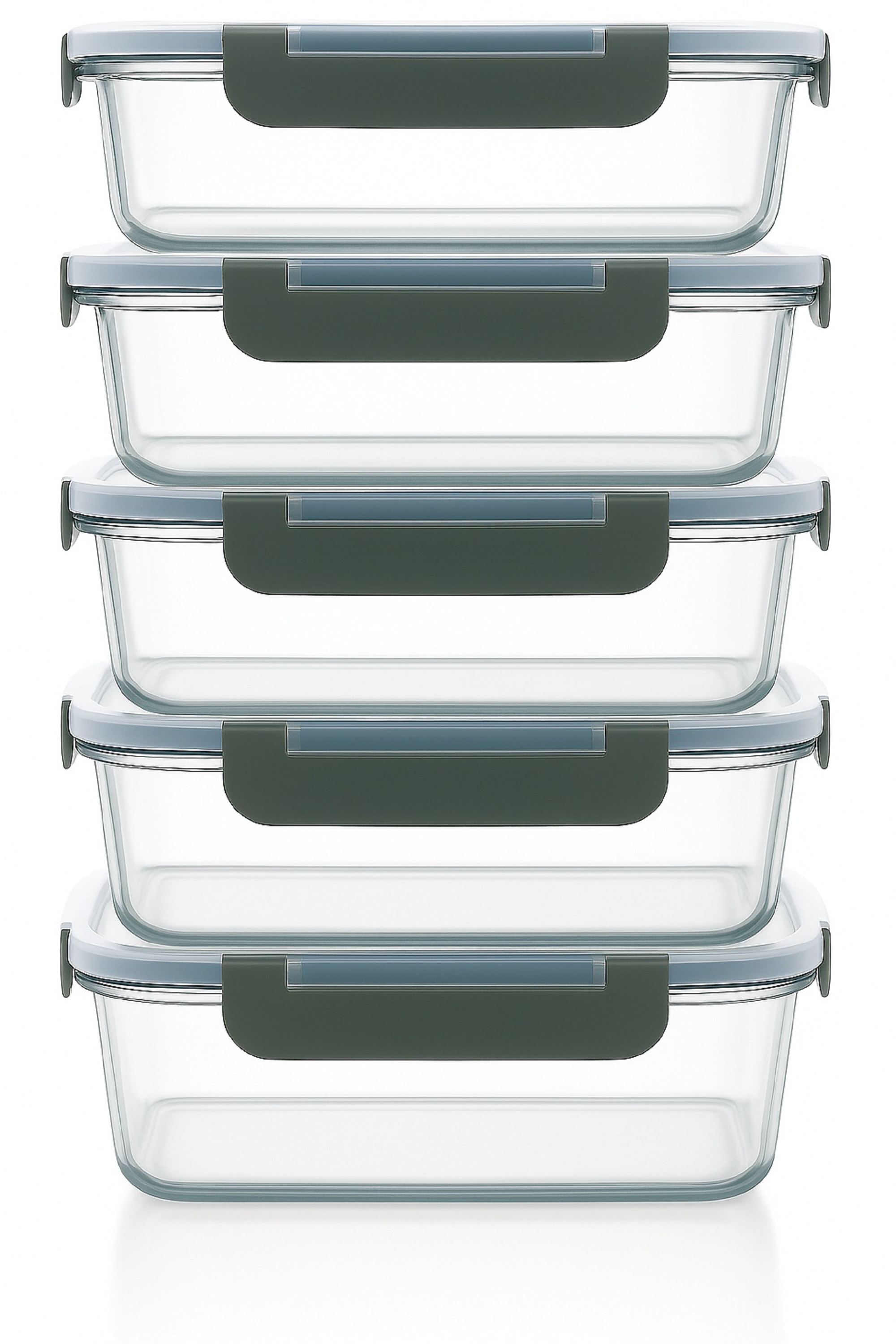 5x Glasdosen mit Deckel 1040ml Set Vorratsdosen Gefrier Behälter 1040 ml