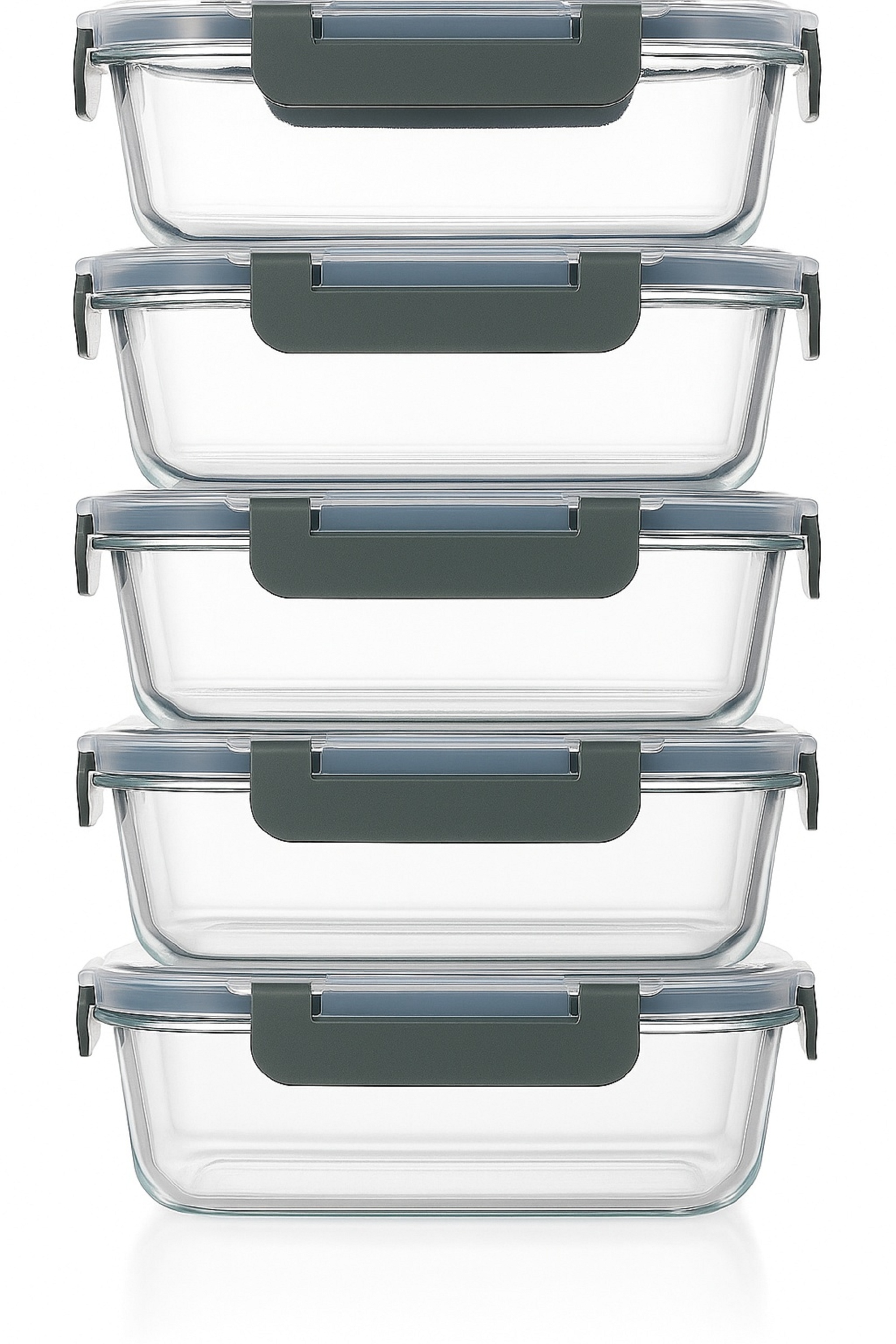 5x Glasdosen mit Deckel 370ml Set Vorratsdosen Gefrier Behälter 370 ml
